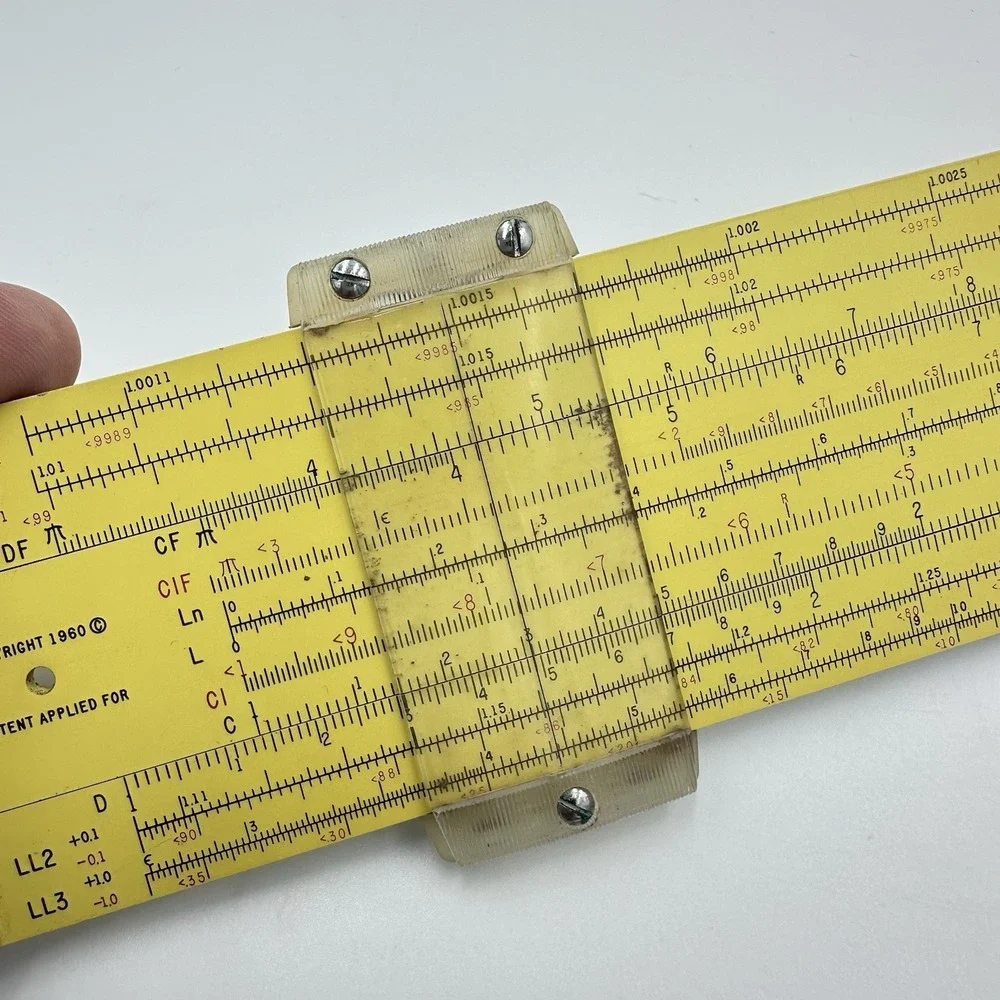 1960 Pickett & Eckel N 3-ES Power Log Exponential Slide Rule All Metal Vintage